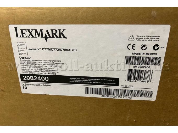 Detailbild vom Label Lexmark Duplexer 20B2400 mit EAN-Codes