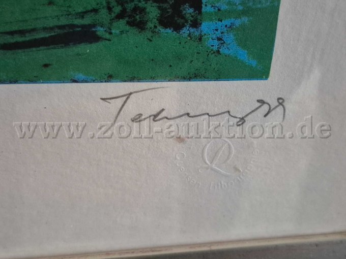 1 lithografie, kunstwerk "Duckdalben" van Norbert Tadeusz – foto 2 – kavel bij Zoll-Auktion, Hagen