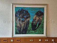 Lithographie "Duckdalben" von Norbert Tadeusz Frontansicht