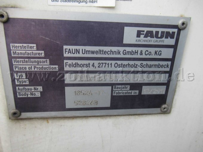 Typenschild Aufbau