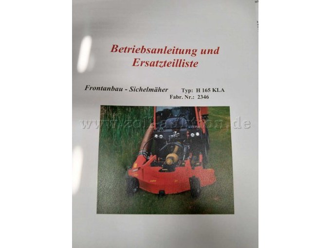 Betriebsanleitung und Ersatzteilliste