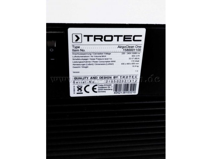 1 Luftreiniger AirgoClean One, Firma Trotec GmbH – foto 4 – kavel bij Zoll-Auktion, München