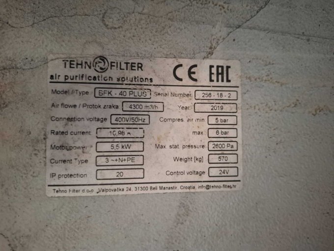1 Luftreinigungssystem "BFK-40" von TEHN Filter – foto 11 – kavel bij Zoll-Auktion, München