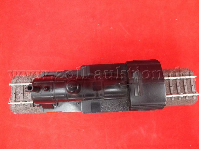 Ansicht der Dampflok von oben mit Beschädigungen