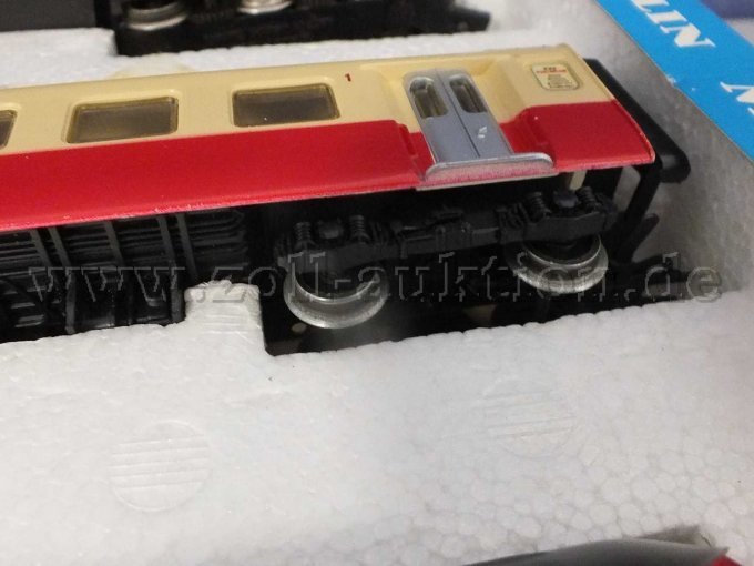 Detailaufnahme des Einstieg Mittelwagen mit Zuglaufschild