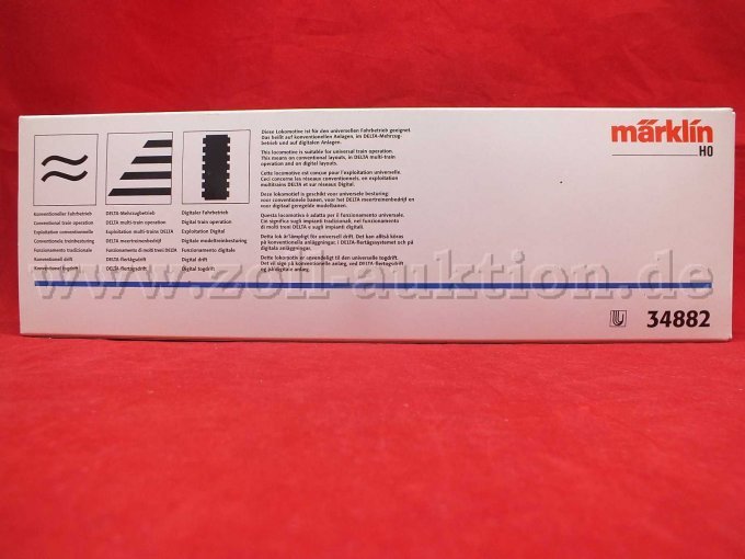 Rückseite der OVP mit Betriebshinweis