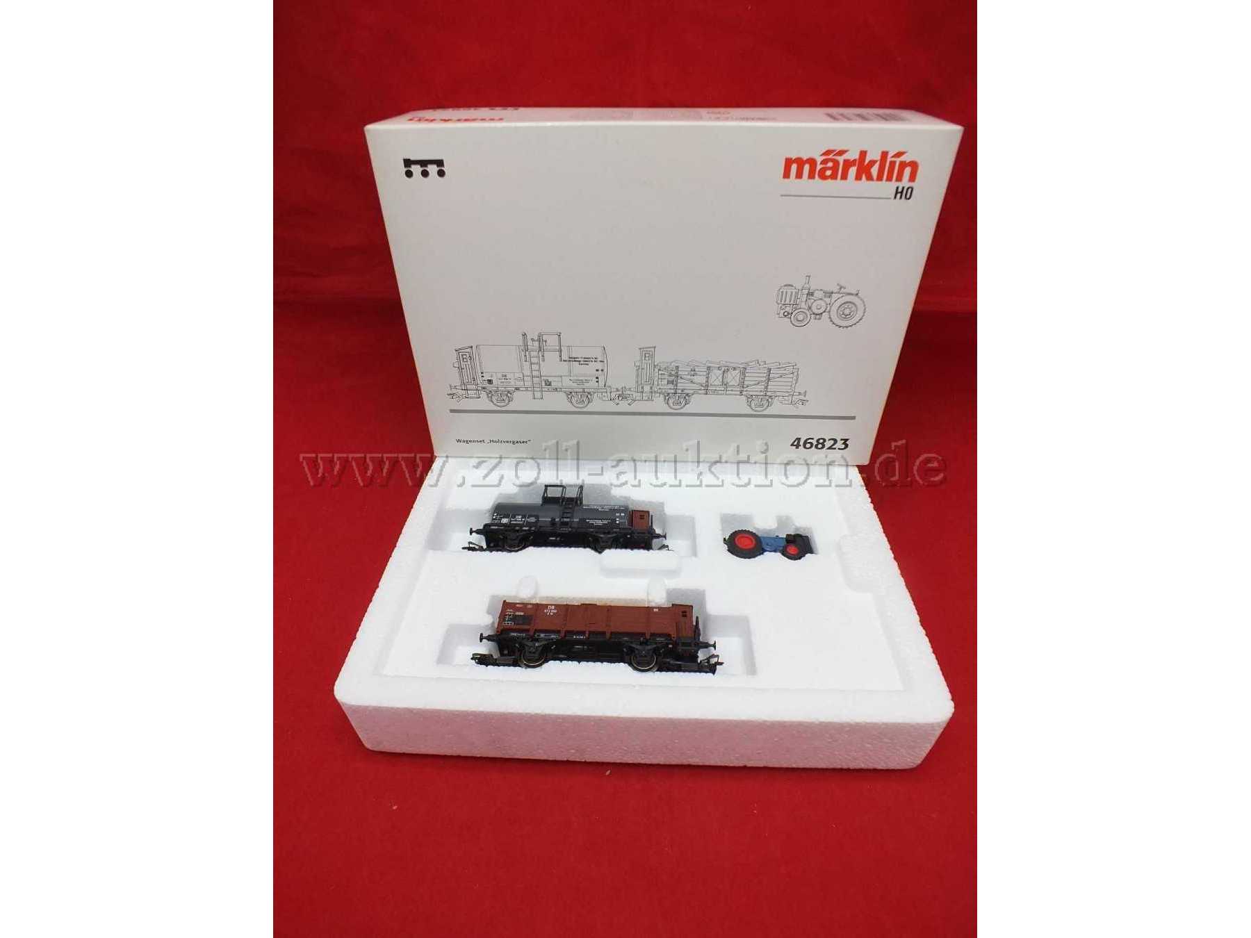 Gesamtansicht Märklin Holzvergaser-Set Nr. 46823 in OVP