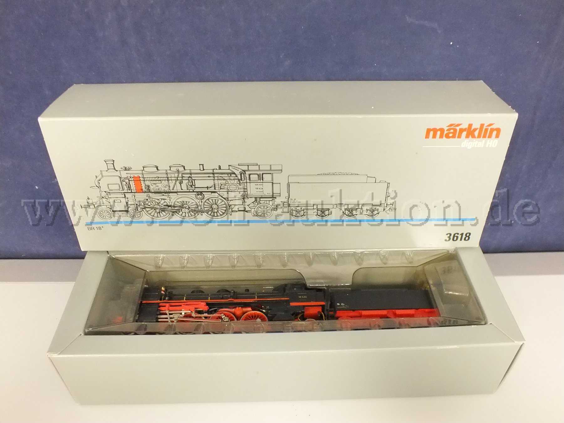 Gesamtansicht der Auktion Dampflokomotive BR 18.4 der DRG, Spur H0 in OVP
