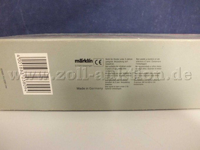 CE- Kennung und Angaben von Märklin
