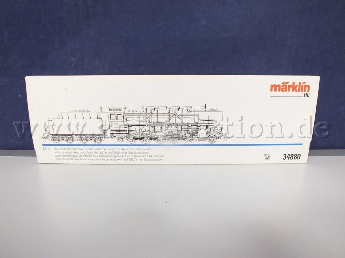 Ansicht der OVP  mit Beschädigungen und Angaben von Märklin