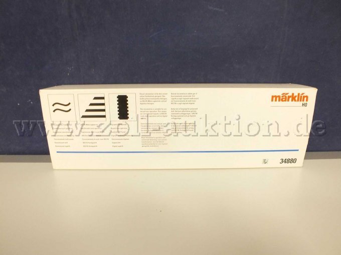 Rückseite der OVP  mit Beschädigungen und Angaben von Märklin