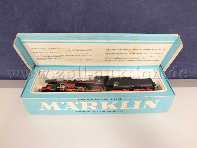 Gesamtansicht der Auktion Dampflokomotive mit Wannentender, Spur H0 in OVP