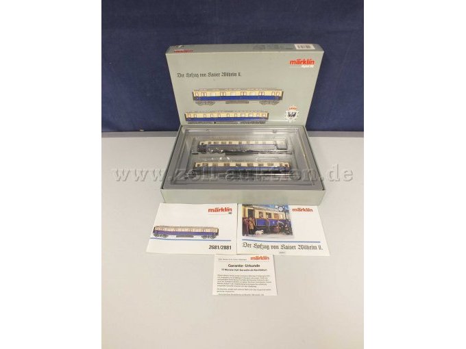 Gesamtansicht des Hofzuges von Kaiser Wilhelm II. (2681) mit Zubehör