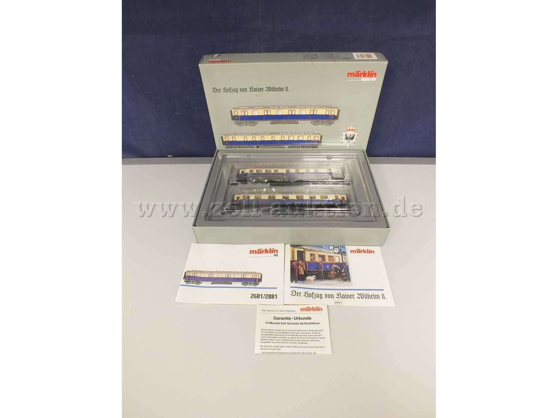 Gesamtansicht des Hofzuges von Kaiser Wilhelm II. (2681) mit Zubehör