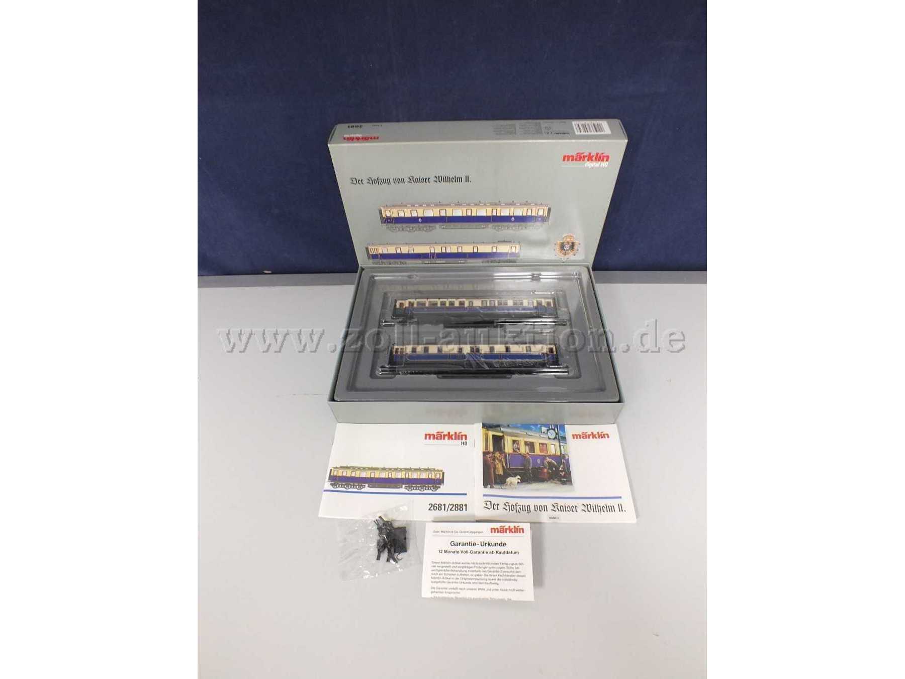 Gesamtansicht des Hofzuges von Kaiser Wilhelm II. (2681) mit Zubehör