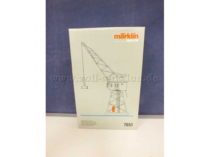 Gesamtansicht der Auktion Märklin Drehkran 7651 in OVP