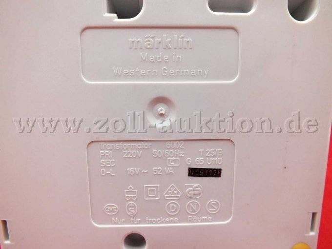 Detailansicht Angaben von Märklin