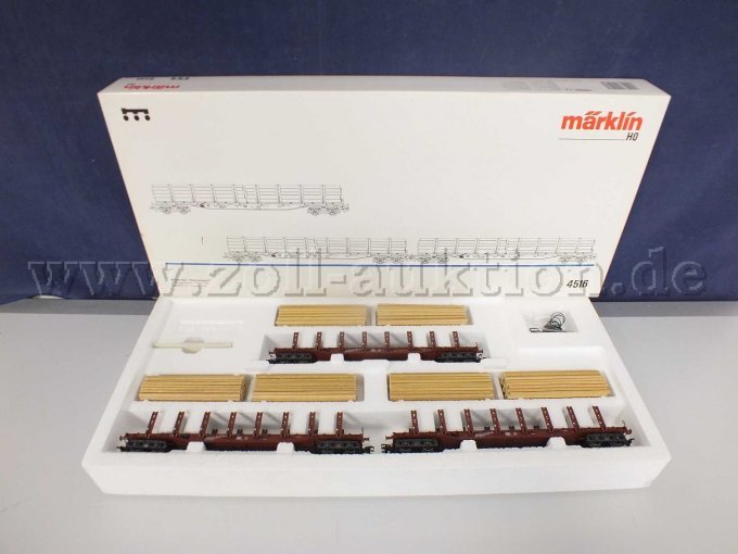 Gesamtansicht der Auktion  Wagen-Set Holztransport