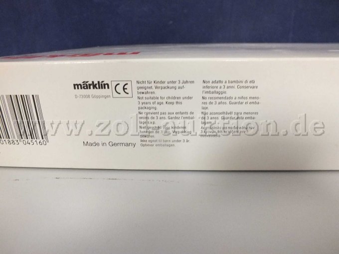 CE Kennung und Angaben von Märklin