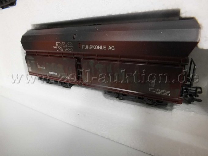 Detailaufnahme des beladenen Selbstentladewagen.