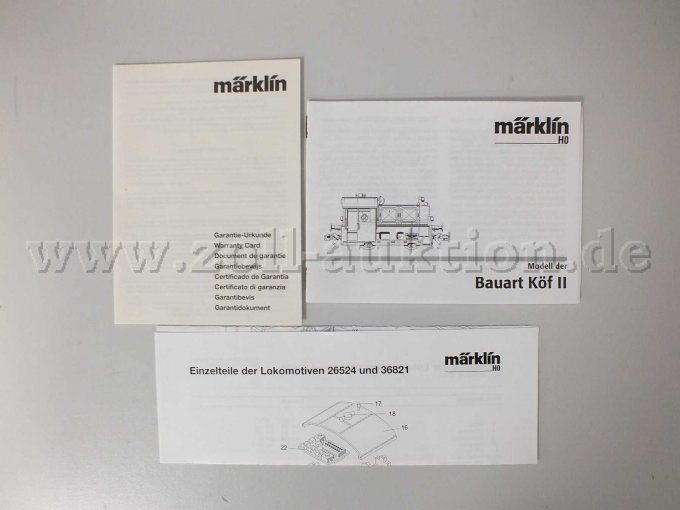 Originale Unterlagen zum Set