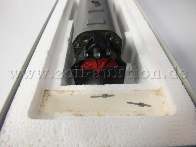 Detailaufnahme Dampfschneeschleuder Bauart Henschel mit Schlepptender und drehendem Schleuderrad und Spitzensignal