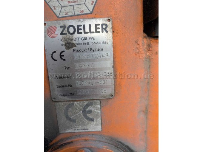 Typenschild Schüttung