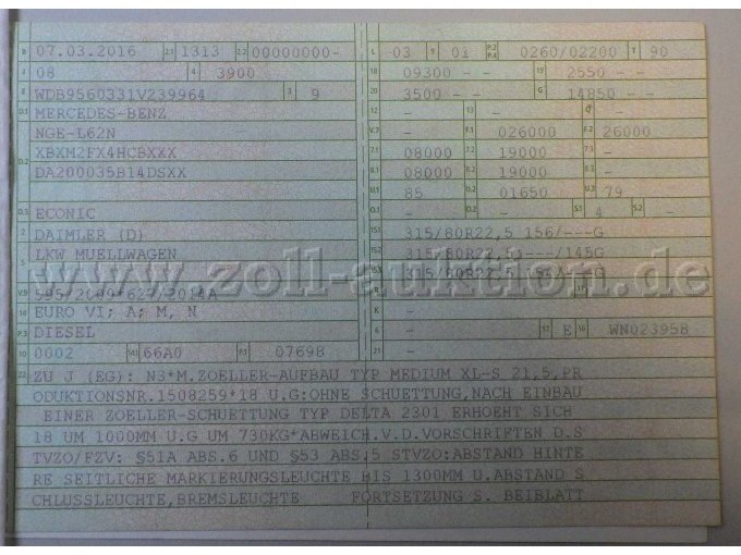 Zulassungsbescheinigung Teil 1