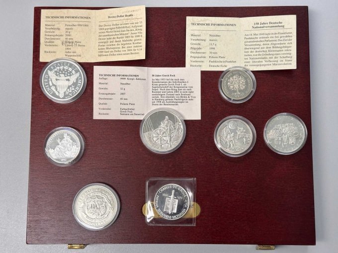 8-teiliges Münz- und Medaillen Konvolut