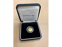 Goldmünze im Etui