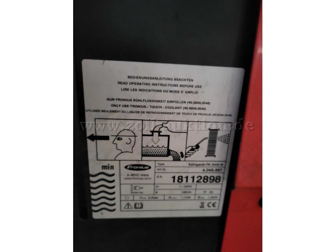 Detailansicht 2. Typenschild Schweißgerät