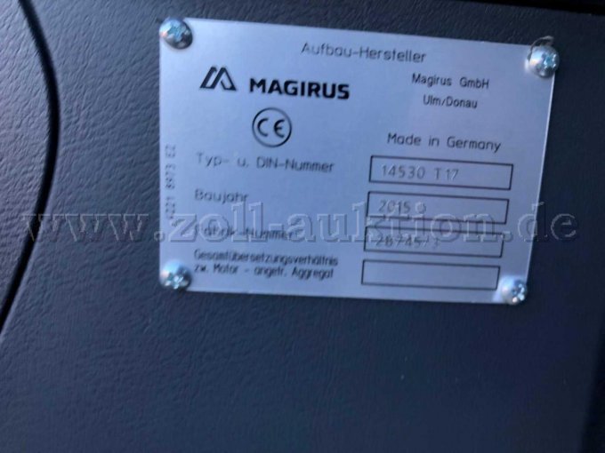 Typenschild Fahrzeugaufbau