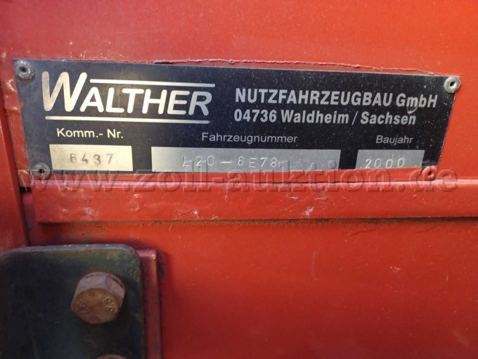 Typenschild Laderaum