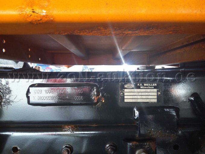 Typenschild Fahrgestell