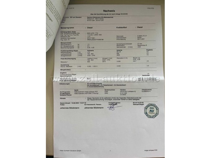 Bericht Abgasuntersuchung