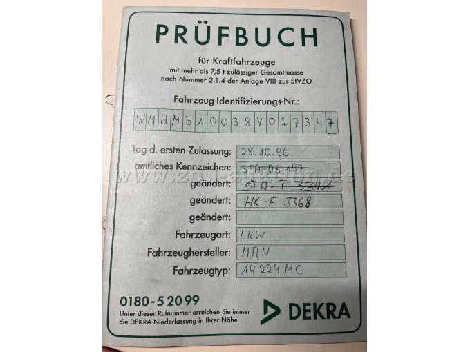 Titelseite Prüfbuch Fahrzeug