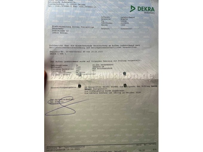 Prüfungsbericht Hubfix