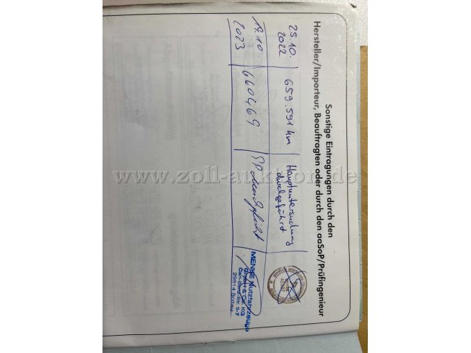 Nachweis letzte HU und Sicherheitsprüfung