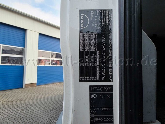 Typenschild vom Fahrgestell