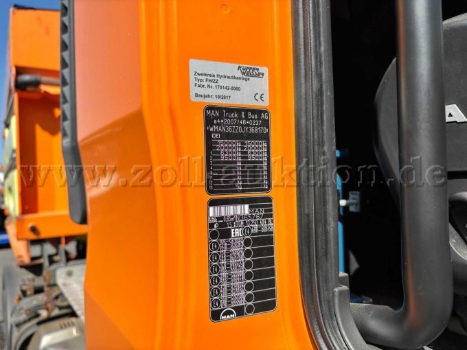 1 MAN TGM 13.250, 15t zGG inkl. Bucher Pflug und Küpper-Weisser Streuer – foto 8 – kavel bij Zoll-Auktion, Bielefeld