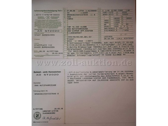 1 MAN TGM 18.340 4x4 BB -Krankipper – foto 20 – kavel bij Zoll-Auktion, Burghausen
