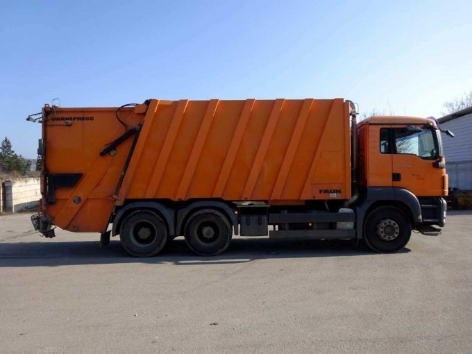 MAN TGS 26.320 Müllwagen FAUN Seitenansicht