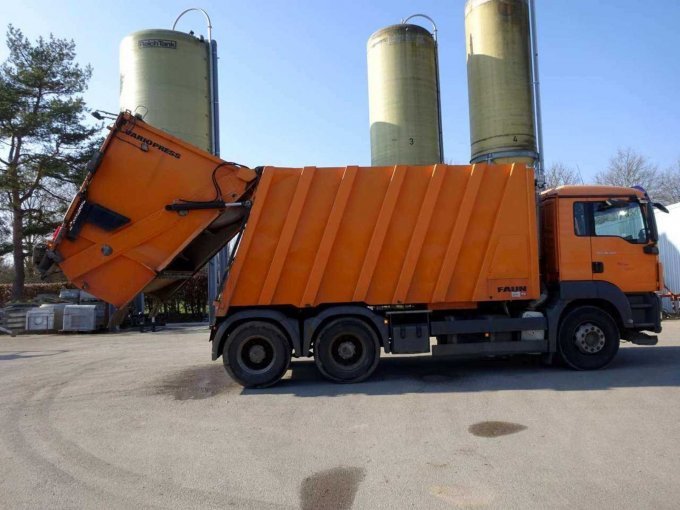 MAN TGS 26.320 Müllwagen FAUN Seitenansicht