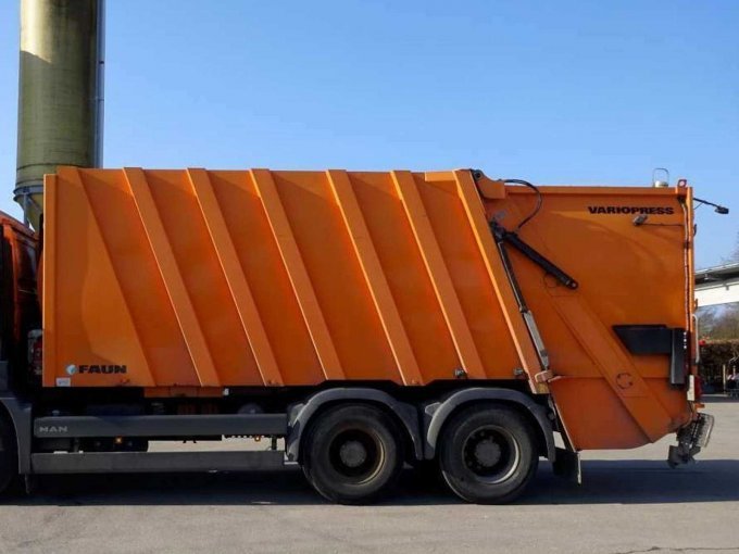 MAN TGS 26.320 Müllwagen FAUN Seitenansicht