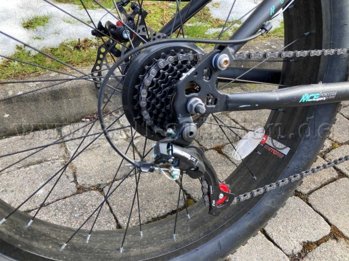 Schaltwerk, Zahnkränze, Kette