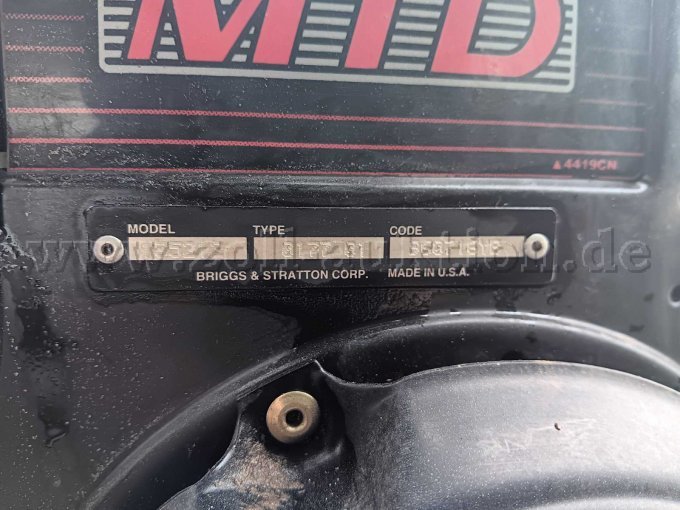 Typenschild Motor