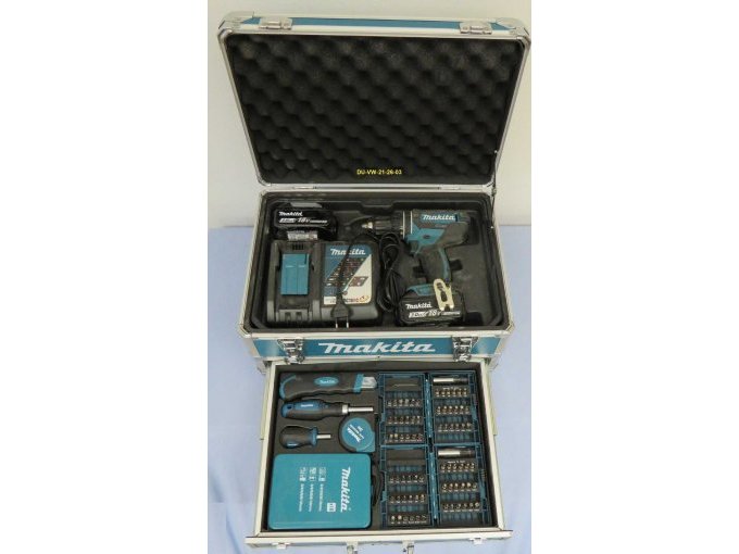 Makita Schlagbohrschrauber 18V im Alu-Schubladenkoffer (DHP482RFX9)
