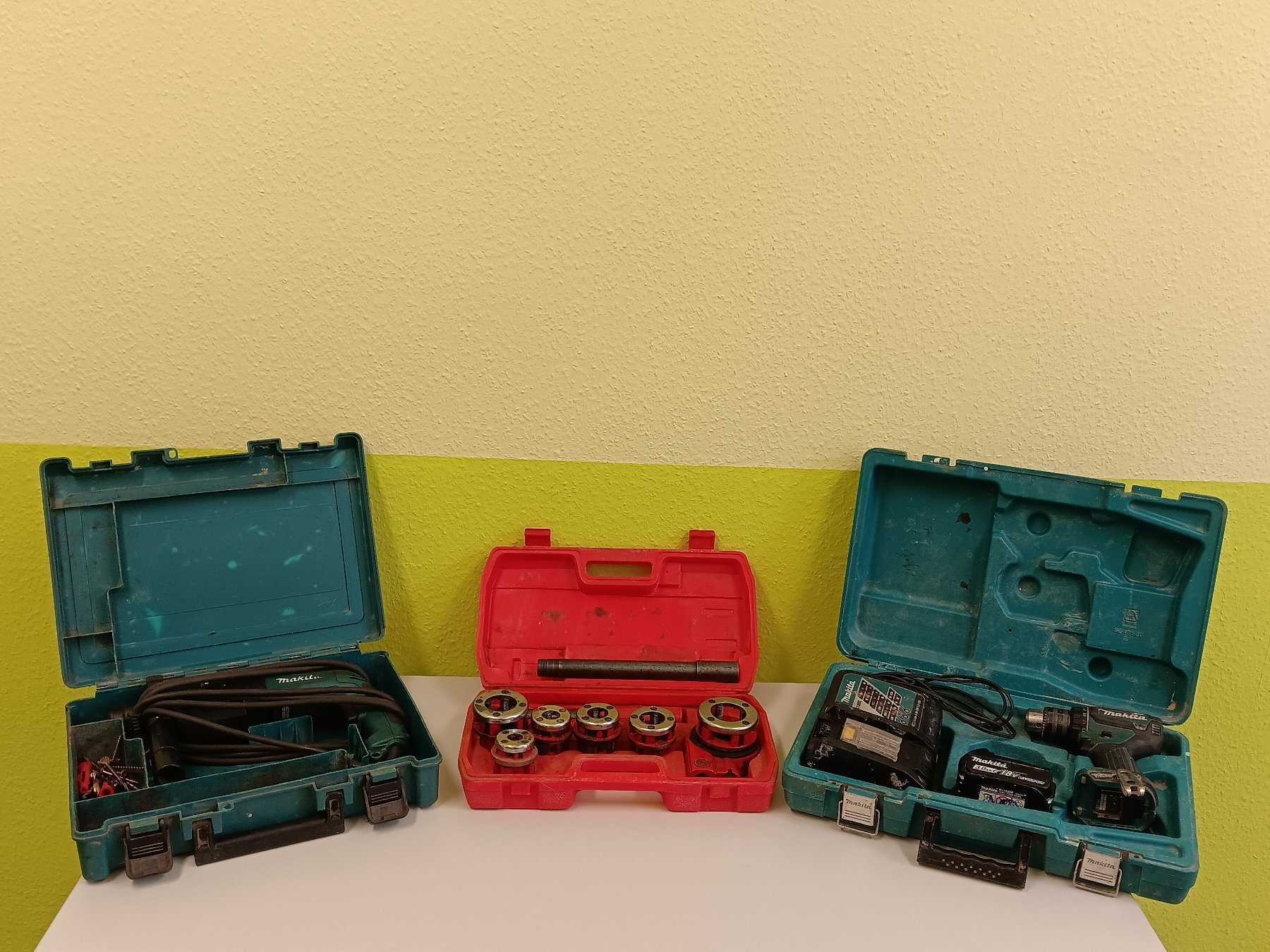 Bohrhammer, Akkuschrauber und Schneidkluppe