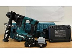 Bohrhammer mit Akkus und Ladegerät