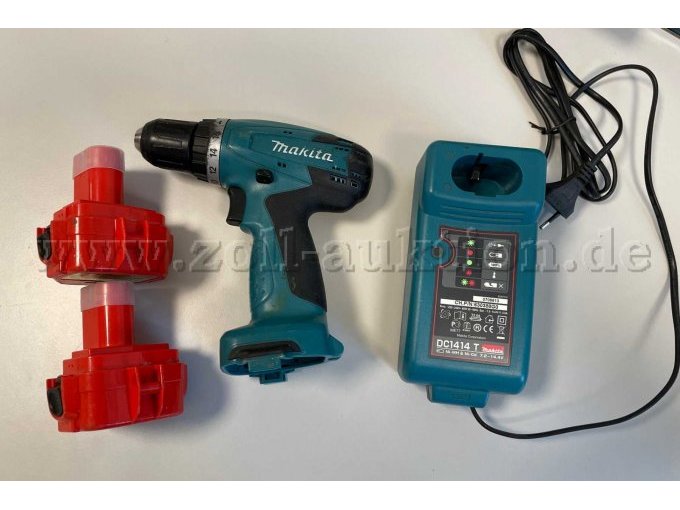 Ladegerät, 2 Akkus und Akku-Bohrschrauber